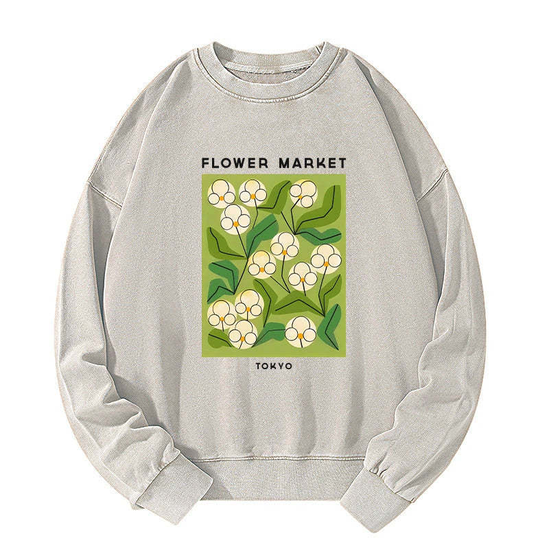 Tokyo-Tiger Flower Market Washed Sweatshirt Sale