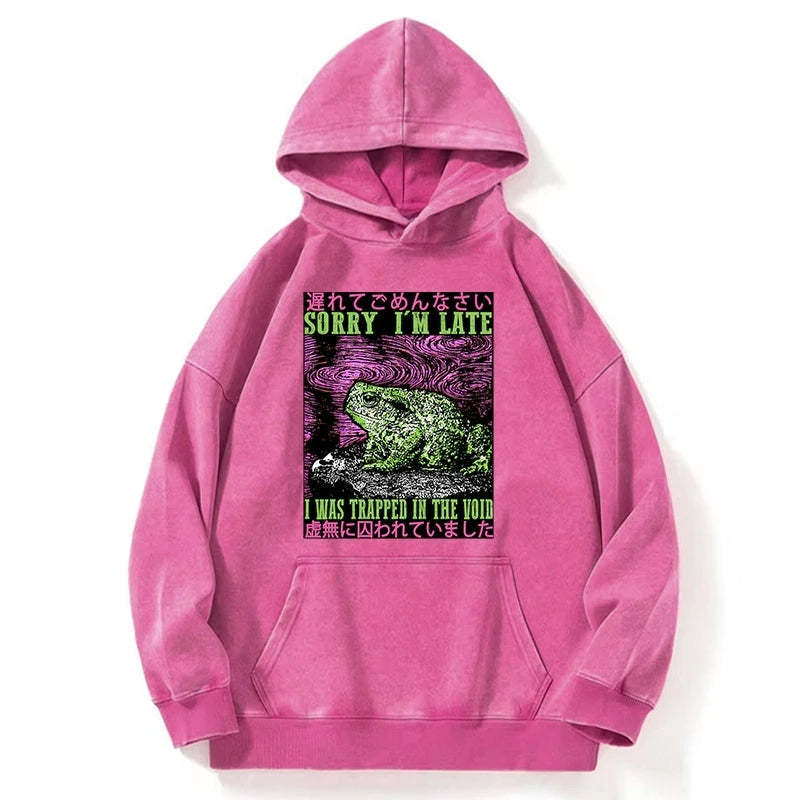 Tokyo-Tiger Frogs Trapped In The Void Washed Hoodie