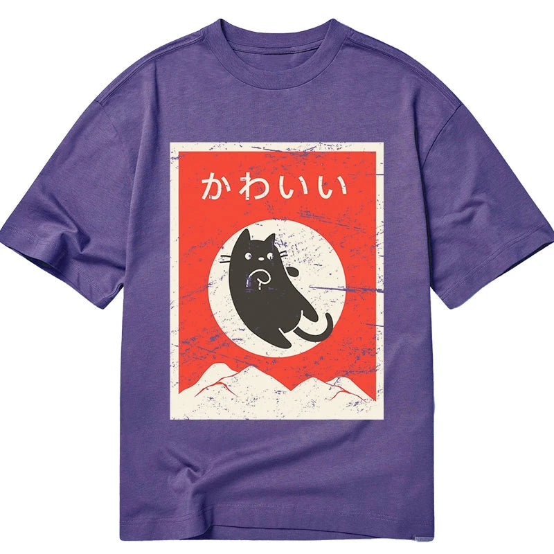Tokyo-Tiger Cute Black Cat Japanese Classic T-Shirt