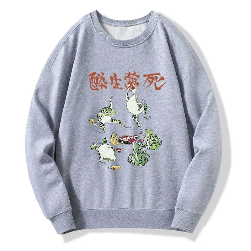Tokyo-Tiger Japanese Frog Osake Kanji Sweatshirt