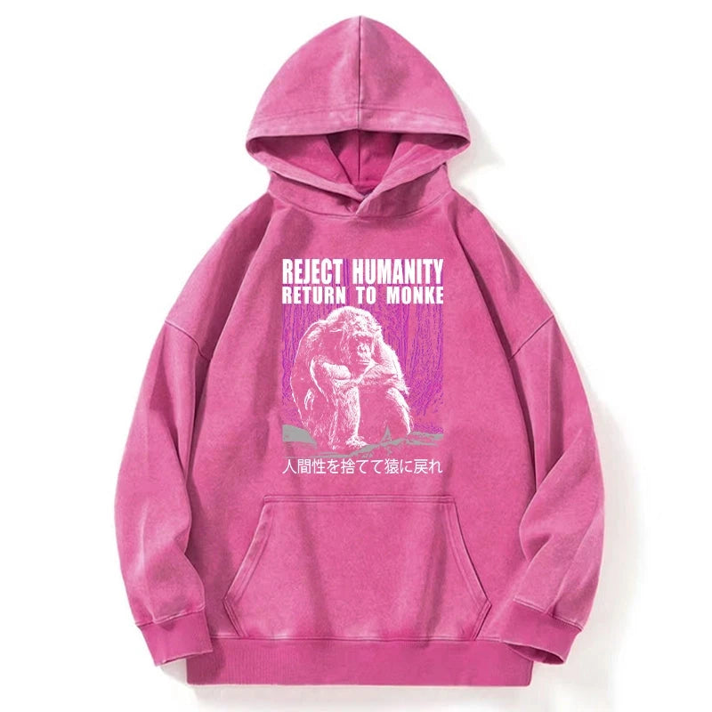 Tokyo-Tiger Reject Humanity Return To Monkey Washed Hoodie