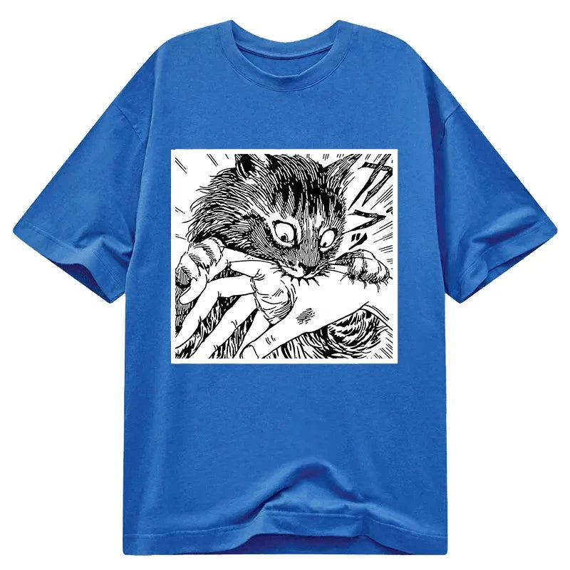 Tokyo-Tiger Creepy Cat Anime Horror Anteater Classic T-Shirt