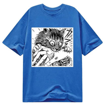 Tokyo-Tiger Creepy Cat Anime Horror Anteater Classic T-Shirt