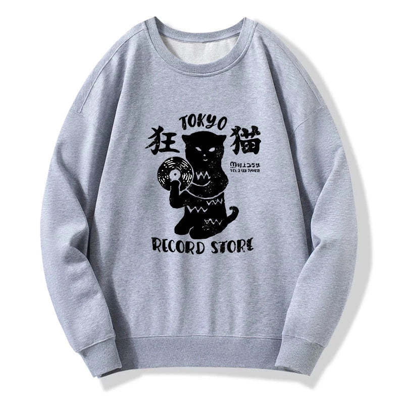 Tokyo-Tiger Tokyo Record Store Cat CD Sweatshirt