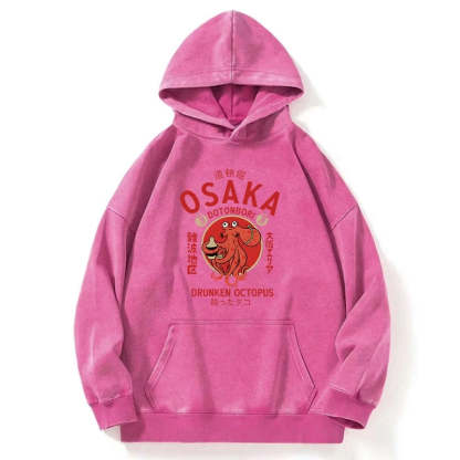 Tokyo-Tiger Drunken Octopus Japan Washed Hoodie