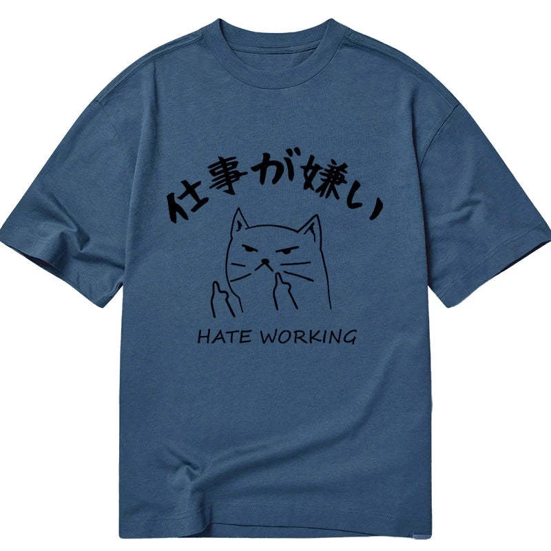 Tokyo-Tiger A Cat That Hates Work Classic T-Shirt-tokyo-tiger