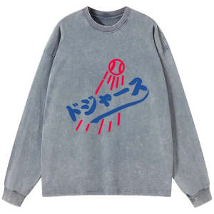 Image of Tokyo-Tiger Japanese Baseball Washed Long Sleeve T-Shirt