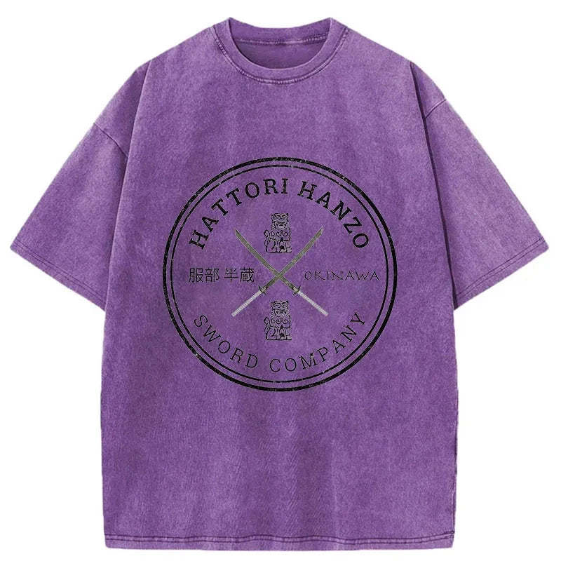 Tokyo-Tiger Hattori Hanzo Sword Company Washed T-Shirt
