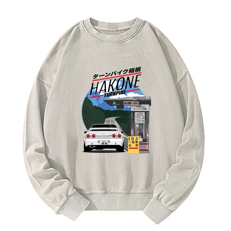 Tokyo-Tiger Hakone Nissan Skyline R32 JDM Washed Sweatshirt
