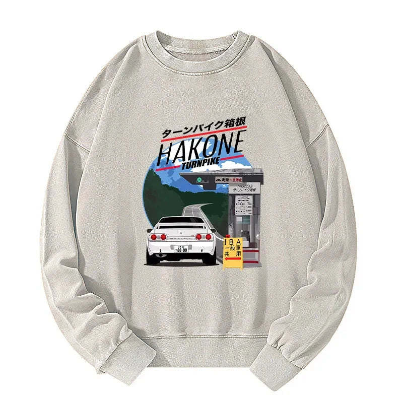 Tokyo-Tiger Hakone Nissan Skyline R32 JDM Washed Sweatshirt Sale