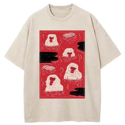 Tokyo-Tiger Onsen Monkey Washed T-Shirt Sale – tokyo-tiger