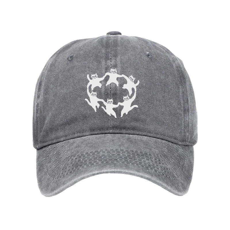 Tokyo-Tiger Leisure Cats Japanese Washed Cap