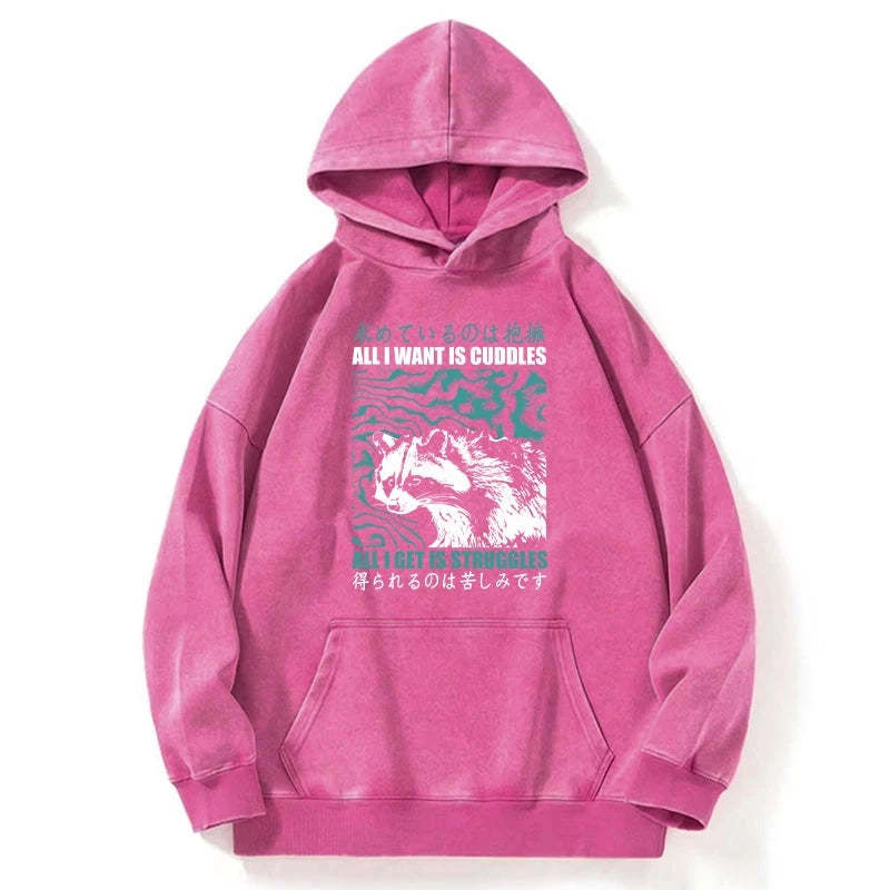 Tokyo-Tiger All I Get Is Struggles Washed Hoodie