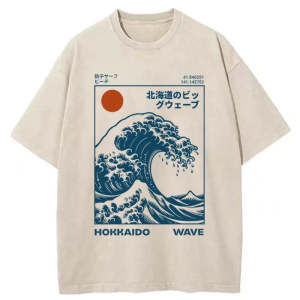 Image of Tokyo-Tiger Hokkaido Wave Japan Washed T-Shirt