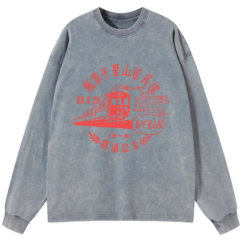Tokyo-Tiger TOKYO 1929 Train Washed Long Sleeve T-Shirt