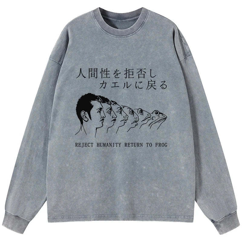 Tokyo-Tiger Return To Frog Washed Long Sleeve T-Shirt