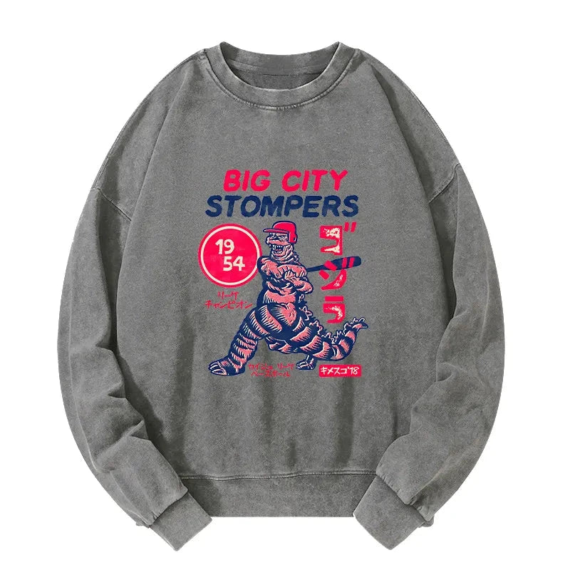 Tokyo-Tiger Big City Stompers Washed Sweatshirt