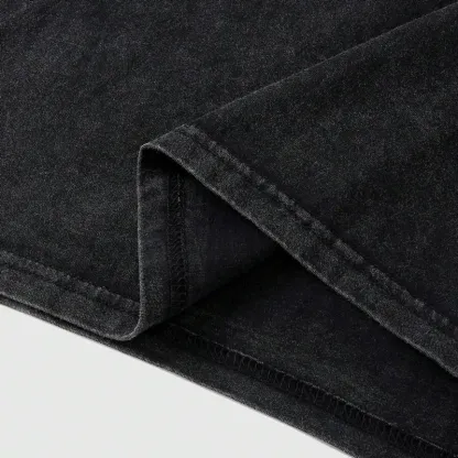 Tokyo-Tiger Japanese Crane Poster Washed Long Sleeve T-Shirt