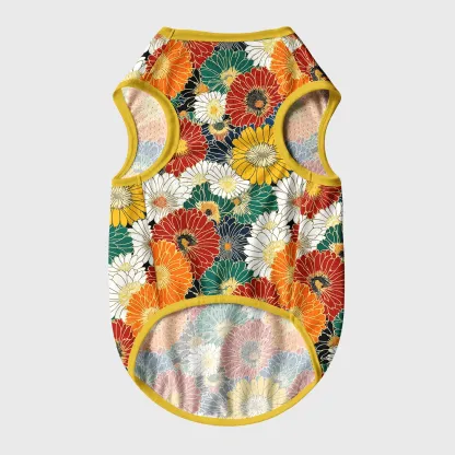 Tokyo-Tiger Colorful Chrysanthemums Pet Jersey