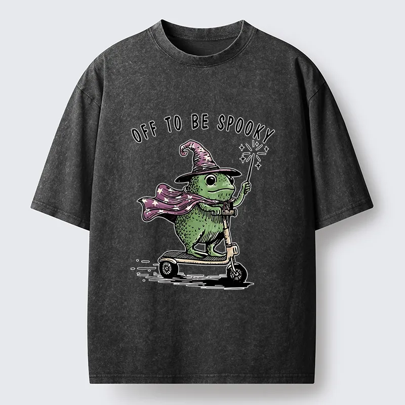 Tokyo‑Tiger Heading To Halloween Washed T‑Shirt