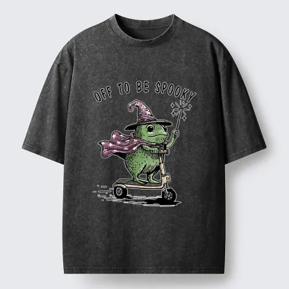 Tokyo‑Tiger Heading To Halloween Washed T‑Shirt