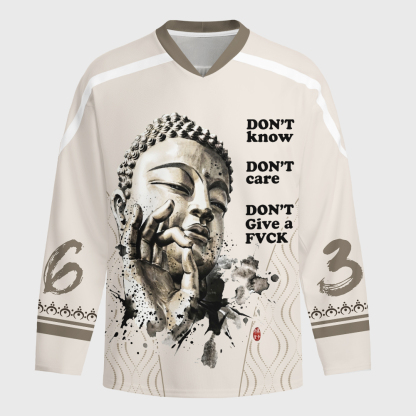 Tokyo-Tiger Funny Zen Oriental Ink Art Long-Sleeve Hockey Jersey