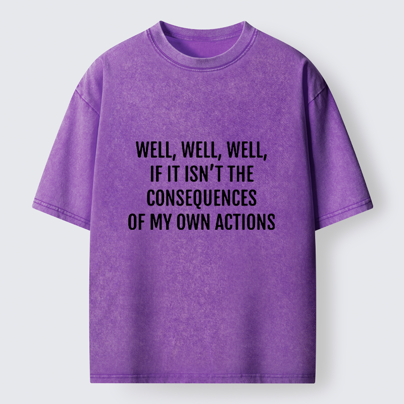 Tokyo-Tiger Funny Consequence Meme Washed T-Shirt