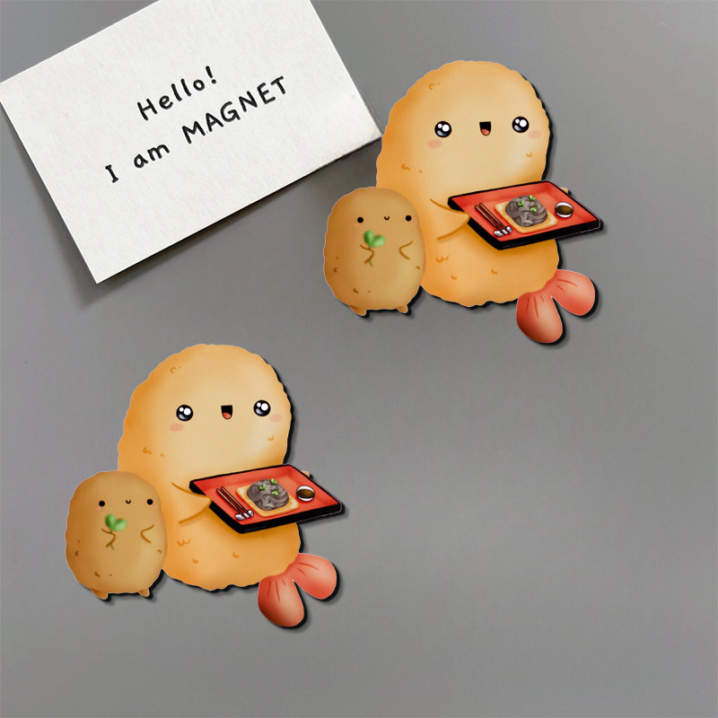 Tokyo-Tiger Cute Shrimp Tempura Fridge Magnet