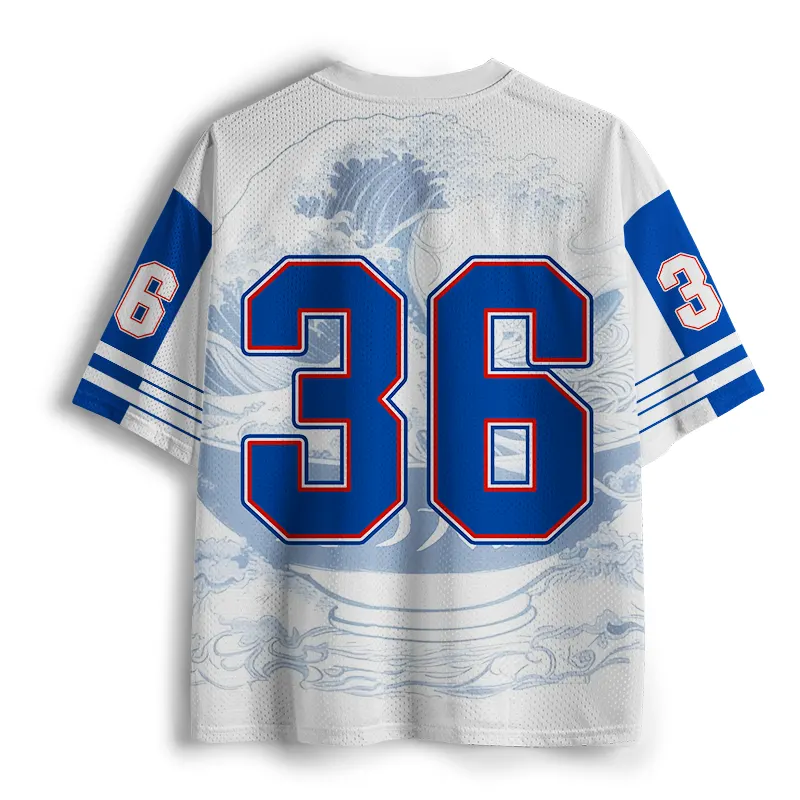 Tokyo-Tiger The Great Wave Of Ramen And Koi Mesh Jersey