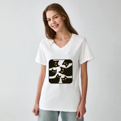 Tokyo-Tiger Cats Are Watching You V-Neck Classic T-Shirt