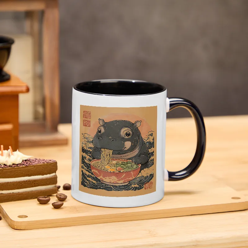 Tokyo-Tiger Moo Deng Eat Ramen Mug