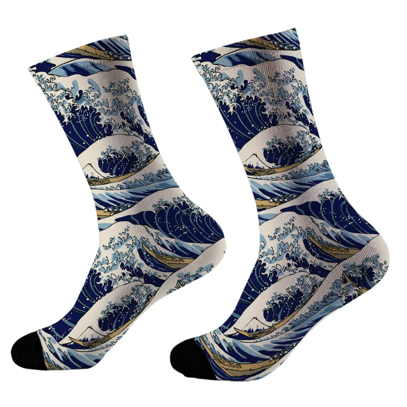 Tokyo-Tiger Japanese Great Wave Socks Sale