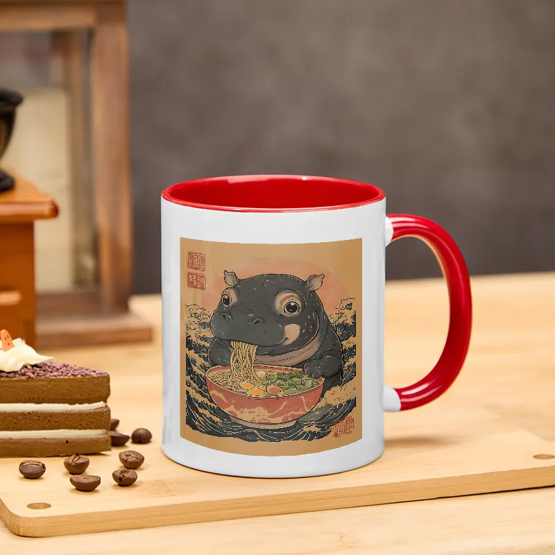 Tokyo-Tiger Moo Deng Eat Ramen Mug