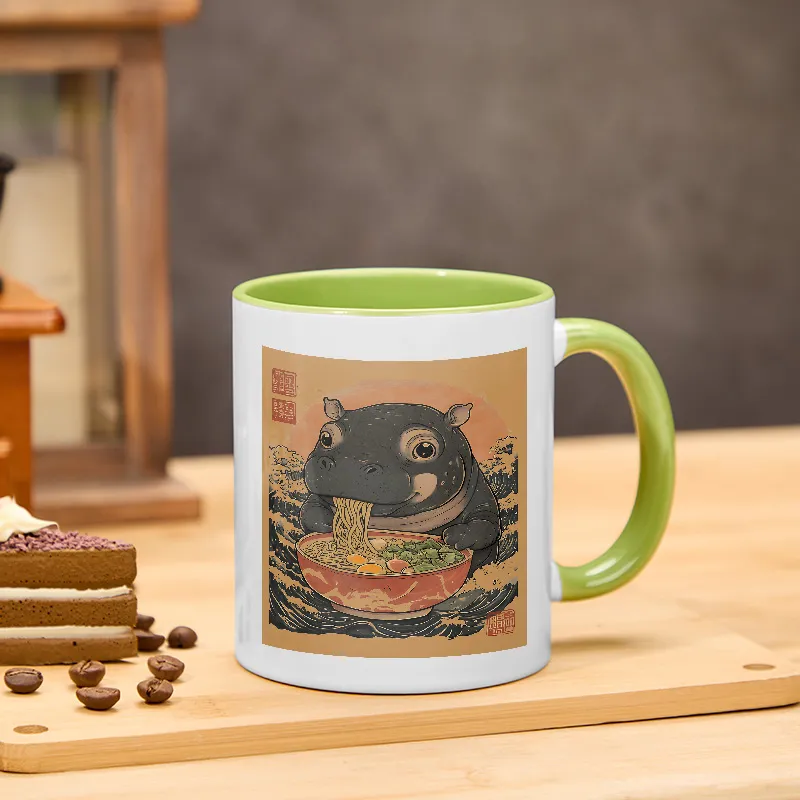 Tokyo-Tiger Moo Deng Eat Ramen Mug