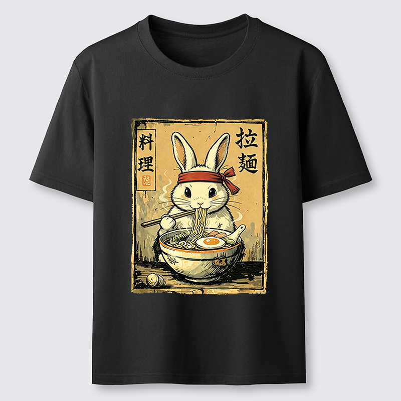 Tokyo-Tiger Cute Rabbit Eating Ramen Classic T-Shirt