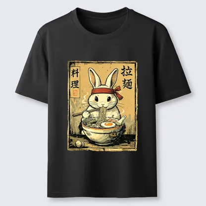 Tokyo-Tiger Cute Rabbit Eating Ramen Classic T-Shirt