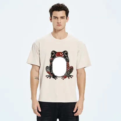 Tokyo-Tiger Retro Sakura Frog Washed T-Shirt