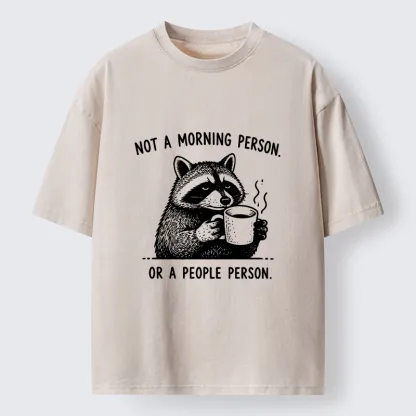 Tokyo‑Tiger Funny Meme Coffee Raccoon Washed T‑Shirt