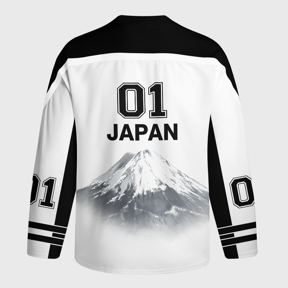 Tokyo-Tiger Funny Invincible Japanese Kanji Long-Sleeve Hockey Jersey