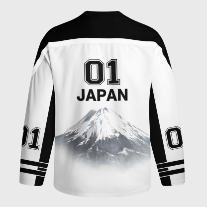 Tokyo-Tiger Funny Invincible Japanese Kanji Long-Sleeve Hockey Jersey