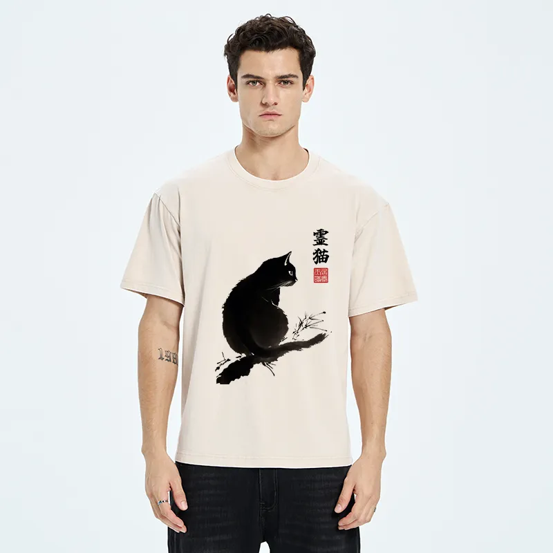 Tokyo-Tiger Mystic Cat Washed T-Shirt