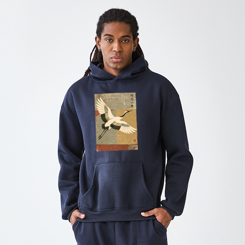 Tokyo-Tiger Crane Spirit Adult Fleece Hoodie