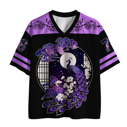 Tokyo-Tiger Sakura Moon Peacock Mesh Jersey