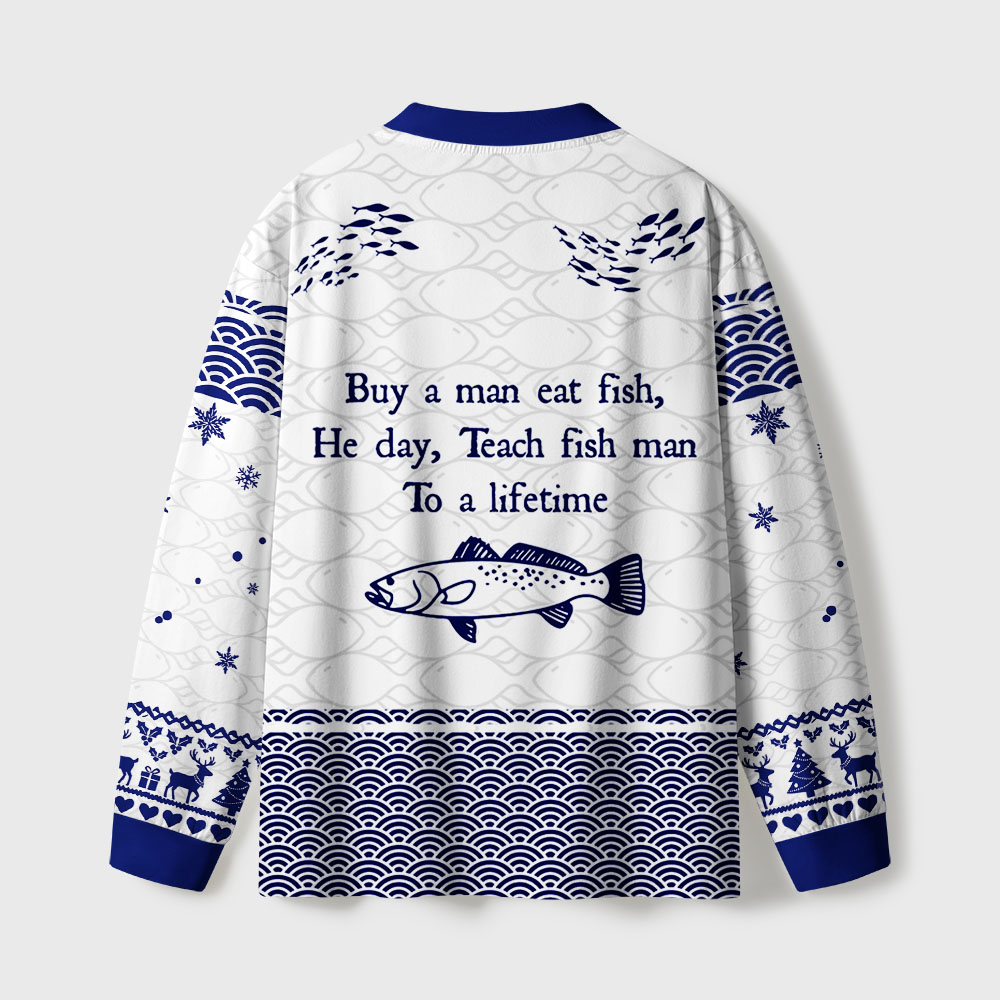 Tokyo-Tiger The "Fish Man" Meme Eco-Friendly Long Sleeve T-Shirt