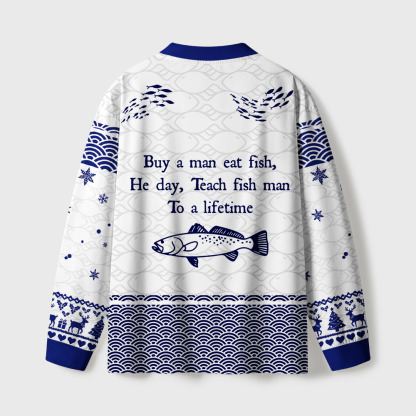 Tokyo-Tiger The "Fish Man" Meme Eco-Friendly Long Sleeve T-Shirt