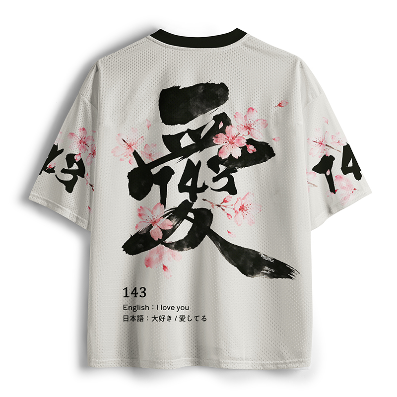 Tokyo-Tiger Love In Bloom Mesh Jersey
