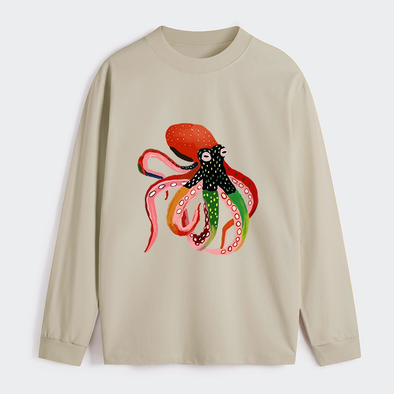 Tokyo‑Tiger Colorful Octopus Art Classic Long Sleeve T-Shirt