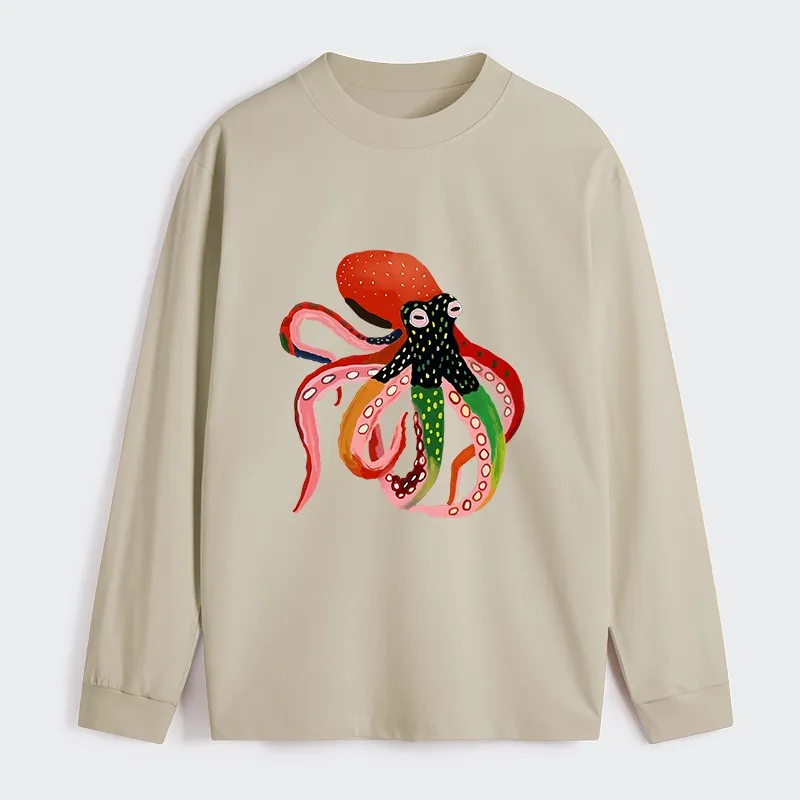 Tokyo‑Tiger Colorful Octopus Art Classic Long Sleeve T-Shirt
