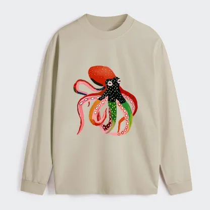 Tokyo‑Tiger Colorful Octopus Art Classic Long Sleeve T-Shirt
