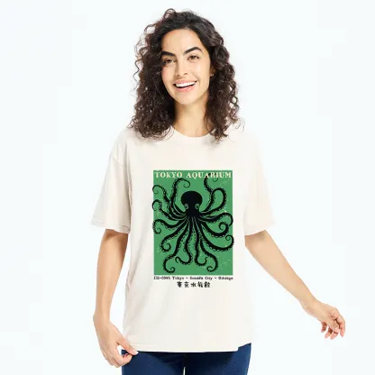 Tokyo-Tiger Tokyo Aquarium Washed T-Shirt